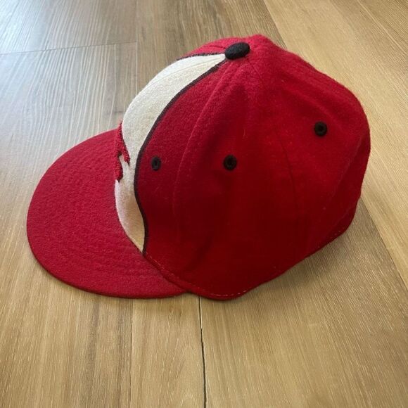 Vtg Reebok Allen Iverson FlexFit Hat I3 Red Cap Men’s 7 1/8 Limited Edition Wool - Picture 3 of 7